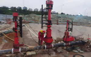 Commissioning hot tapping & plugging equipment on DN400 high-pressure natural gas pipeline during relocation (Fuzhou, 2023)