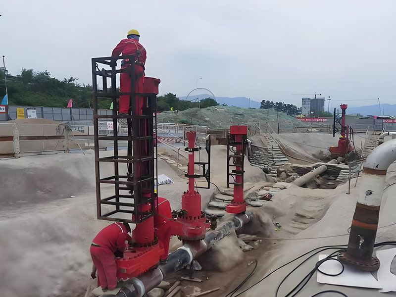 Multi-Point Plugging Operation on High-Pressure Natural Gas Pipeline Workers conducting multi-point hot tapping & plugging on DN400 L415 natural gas pipeline during relocation construction (Fuzhou, 2023)