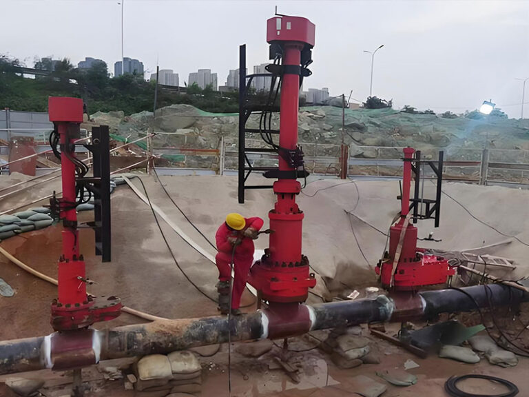 Welding pipe fittings for hot tapping equipment on DN400 L415 high-pressure natural gas pipeline (pipeline relocation site, 2023)