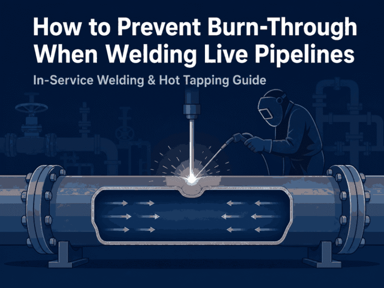 burn through prevention live pipeline welding cover