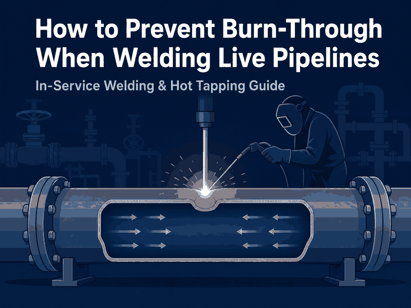 burn through prevention live pipeline welding cover