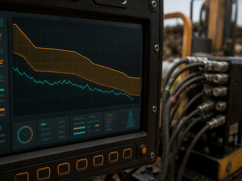 Annular pressure reading from an HDD borehole plotted against the modelled allowable pressure curve for the bore path